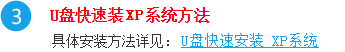 U盘快速安装xp系统